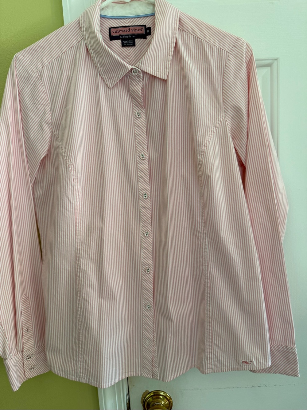 Vineyard Vines Pink & White Striped Blouse